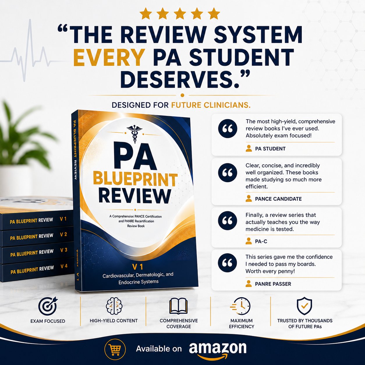 PA Blueprint Review — the review system every PA student deserves. Exam focused. High-yield. Trusted by thousands of future PAs.